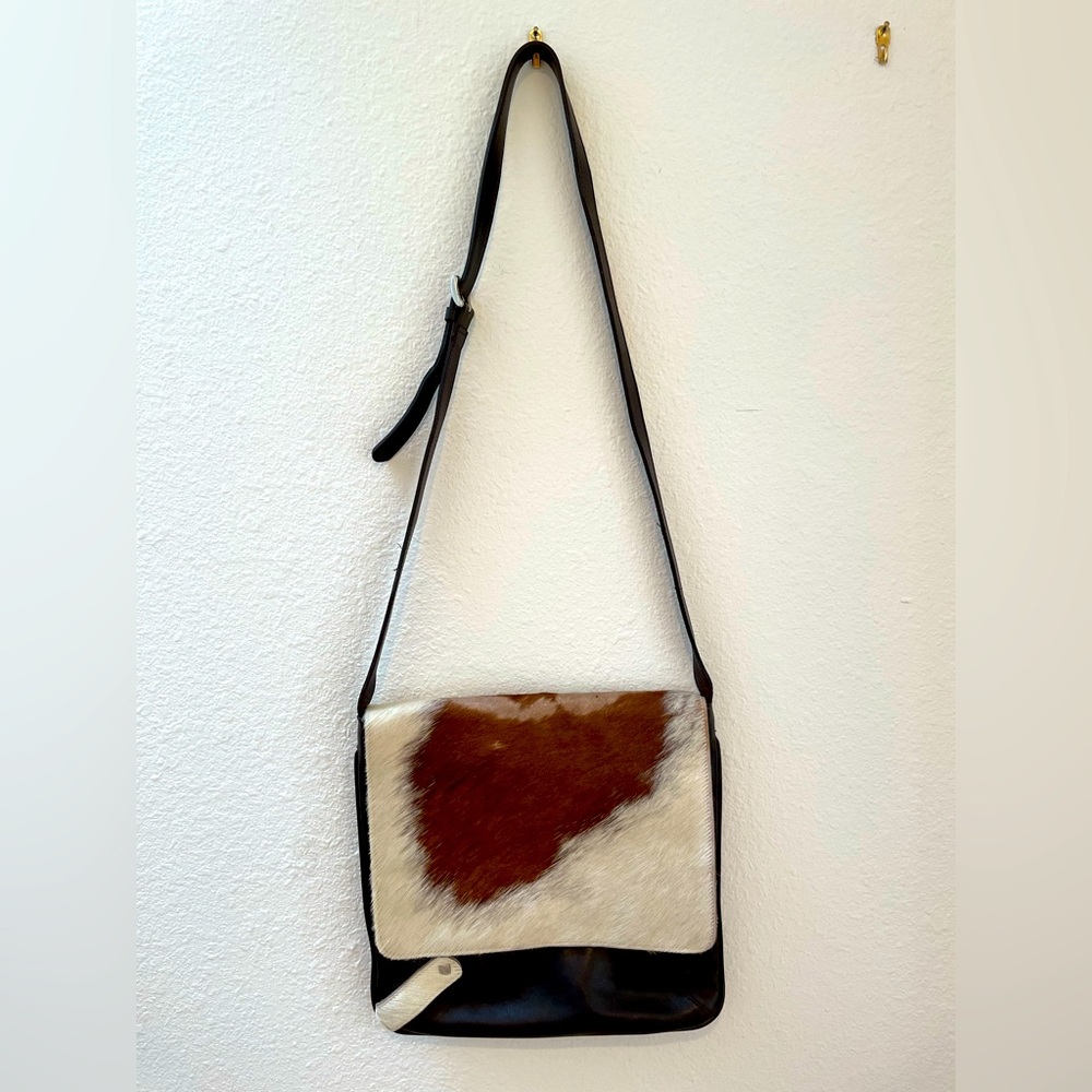 Lazaro Leather and Pony Hair Crossbody Bag